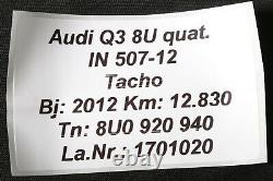 12,830km 8U0920940 Audi Q3 8U speedometer instrument cluster speedometer OTTO