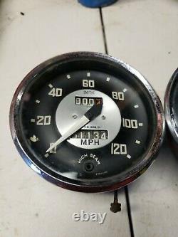 1955-56 Austin Healey 100-4 Smiths Tachometer & speedometer gauges speedo tach i