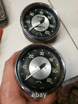 1955-56 Austin Healey 100-4 Smiths Tachometer & speedometer gauges speedo tach i