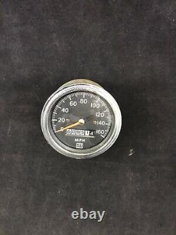 1960's Stewart Warner 160mph Mechanical Speedometer Gauge 3-3/8 WORKS
