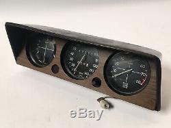 1968-1973 BMW 114 2002 2002tii Instrument Gauge Cluster Clock Temp 140MPH Speedo