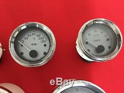 2006 Harley Street Glide Gauges Speedometer 13k Speedo Tach Silver Face Touring