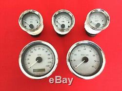 2006 Harley Street Glide Gauges Speedometer 13k Speedo Tach Silver Face Touring