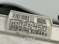 2008 2014 Subaru Impreza Speedo Speedometer Tachometer Gauge Unit 85002FG450