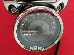 2015 Harley Cvo Softail Deluxe 4 Speedo Tach Gauge Speedometer Mount & Risers