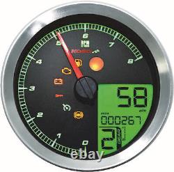 27-5797s Speedo / Tach Sil Bezel LCD Color Change Display Koso Ba051201