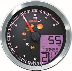 27-5797s Speedo / Tach Sil Bezel LCD Color Change Display Koso Ba051201