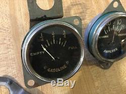 32 33 34 Ford Auburn Vintage Dash Instrument Gauge Amp & Gas Tested And Working