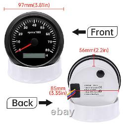 6 Gauge Set 85mm GPS Speedo&Tacho&52mm Fuel Level Water Temp Oil Pressure Volt