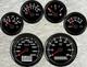 6 Gauge Set GPS 200 KM/H Speedo Odo Trip Tacho Fuel Temp Volt Oil Pressure Black