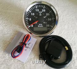 6 Gauge Set GPS 40MPH 35Knots Cog Speedo Tacho Fuel Temp Volt Oil Pressure Black