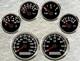 6 Gauge Set With Senders 200km/h Speedo Tacho Fuel Temp Volts Oil Pressure Black