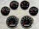 6 Gauge Set with Sender 200KM/H Speedo Tacho Fuel Temp Volt Oil Pressure Red LED