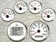 6 Gauge Set with Senders 85MM GPS Speedo Tacho Fuel Temp Volt Oil Pressure White