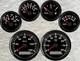 6 Gauge Set with Senders Speedo 120KM/H Tacho Fuel Temp Volts Oil Pressure Black