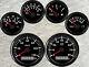 6 Gauge Set with Senders Speedo 120KM/H Tacho Fuel Temp Volts Oil Pressure Black