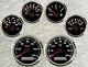 6 Gauge Set with Senders Speedo 120km/h Tacho Fuel Temp Volts Oil Pressure Black