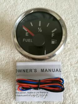6 Gauge Set with Senders Speedo 120km/h Tacho Fuel Temp Volts Oil Pressure Black