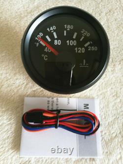 6 Gauge set 85mm GPS speedo mph kph knot tacho fuel temp volt oil pressure black