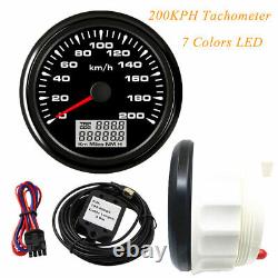 6 Gauge set with senders, 200KPH Speedo, Tacho, Fuel, Temp, Volts, Oil Pressure Black