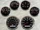 6 gauge set 200mph 300km/h gps speedo tacho fuel temp volts oil pressure red led