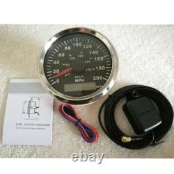 6 gauge set 200mph 300km/h gps speedo tacho fuel temp volts oil pressure red led