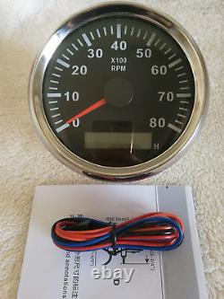 6 gauge set 200mph 300km/h speedo tacho fuel level temp volts oil pressure black