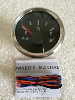 6 gauge set 40mph speedo tacho fuel water temperature volts oil pressure red led