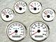 6 gauge set 85mm GPS 200mph speedo with lights tacho fuel temp volt oil pressure