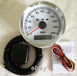 6 gauge set 85mm GPS 200mph speedo with lights tacho fuel temp volt oil pressure