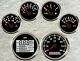 6 gauge set 85mm GPS speedo mph kmh cog tacho fuel temp volts oil pressure black