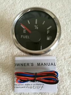 6 gauge set 85mm GPS speedo mph kmh cog tacho fuel temp volts oil pressure black