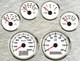 6 gauge set gps 200km/h speedo odo trip tacho fuel temp volts oil pressure white