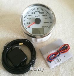 6 gauge set gps 200km/h speedo odo trip tacho fuel temp volts oil pressure white
