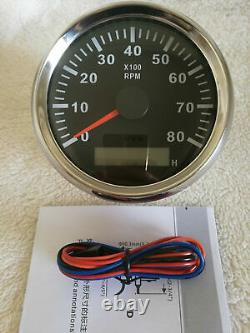 6 gauge set with senders 0-200mph speedo tacho fuel temp volt oil pressure black