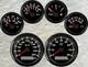 6 gauge set with senders 200km/h speedo tacho fuel temp volts oil pressure black