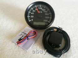 6 gauge set with senders 200km/h speedo tacho fuel temp volts oil pressure black