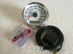 6 gauge set with senders 200km/h speedo tacho fuel temp volts oil pressure white