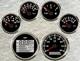6 gauge set with senders 85mm GPS speedo tacho fuel temp volt oil pressure black