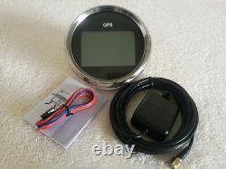 6 gauge set with senders 85mm GPS speedo tacho fuel temp volt oil pressure black