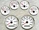 6 gauge set with senders speedo 120km/h tacho fuel temp volts oil pressure white