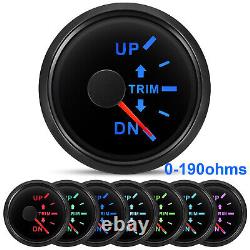 7 Gauge Set 85mm GPS Speedo 0-120MPH Tacho 6000RPM &52MM Fuel/Temp/Oil/Volt/Trim
