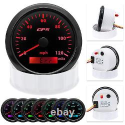 7 Gauge Set 85mm GPS Speedo 0-120MPH Tacho 6000RPM &52MM Fuel/Temp/Oil/Volt/Trim