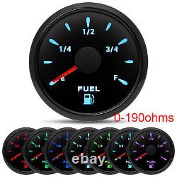 7 Gauge Set 85mm GPS Speedo 0-120MPH Tacho 6000RPM &52MM Fuel/Temp/Oil/Volt/Trim