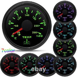 7 Gauge Set 85mm GPS Speedo 0-120MPH Tacho 6000RPM &52MM Fuel/Temp/Oil/Volt/Trim