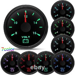 7 Gauge Set 85mm GPS Speedo 0-120MPH Tacho 6000RPM &52MM Fuel/Temp/Oil/Volt/Trim