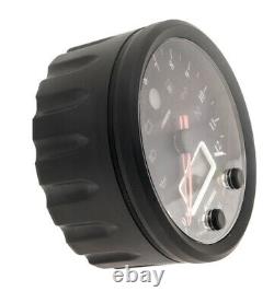 95mm tachometer 9000rpm white face digital speedo black plastic bezel