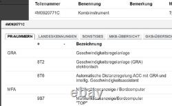 Audi Q7 4m Instrument Cluster Speedometer Cluster 4m0920771c Genuine New 0 Miles