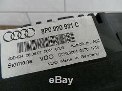 Audi S3 8P A3 Tacho Tachometer Speedometer Benziner 300 km/h 8P0920931C