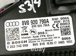 Audi S3 A3 Instrument Cluster Speedo Speedometer Tacho Tachometer 8V0920790A